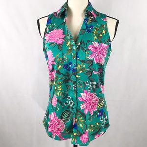 Express Portofino Floral Button Down Collared XS